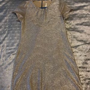 Gold shimmery mini dress